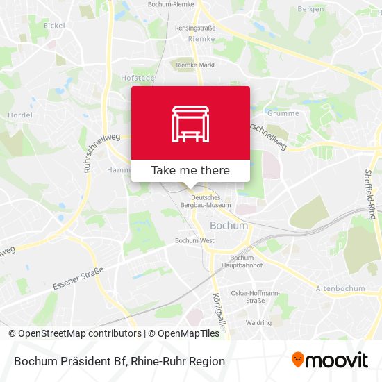 Bochum Präsident Bf map