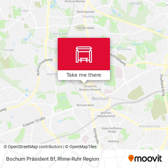 Bochum Präsident Bf map