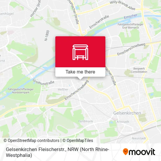 Карта Gelsenkirchen Fleischerstr.