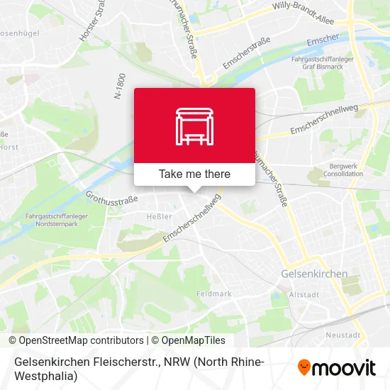 Карта Gelsenkirchen Fleischerstr.
