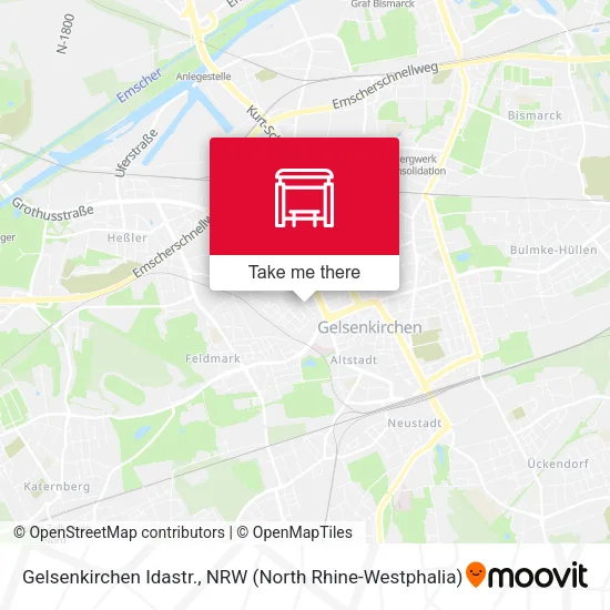 Карта Gelsenkirchen Idastr.