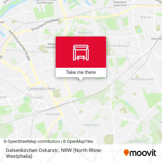 Карта Gelsenkirchen Oskarstr.