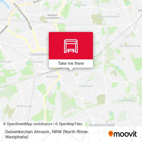 Карта Gelsenkirchen Almastr.