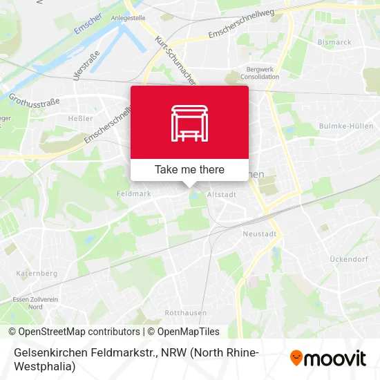 Карта Gelsenkirchen Feldmarkstr.
