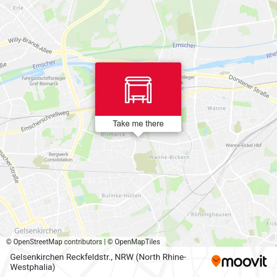 Карта Gelsenkirchen Reckfeldstr.