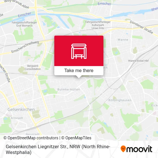 Карта Gelsenkirchen Liegnitzer Str.