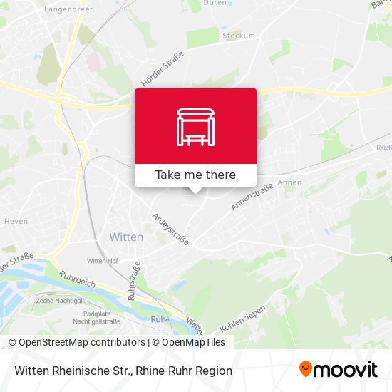 Witten Rheinische Str. map