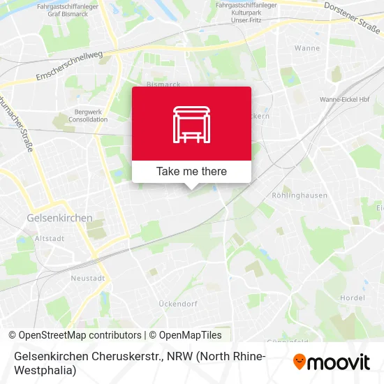 Карта Gelsenkirchen Cheruskerstr.