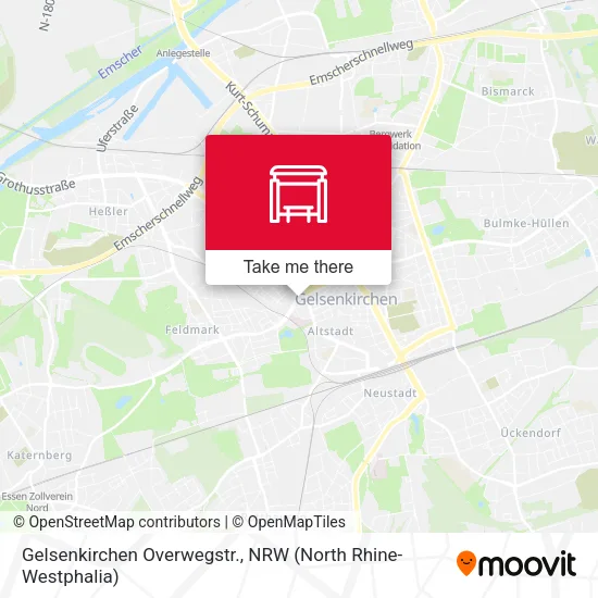 Карта Gelsenkirchen Overwegstr.