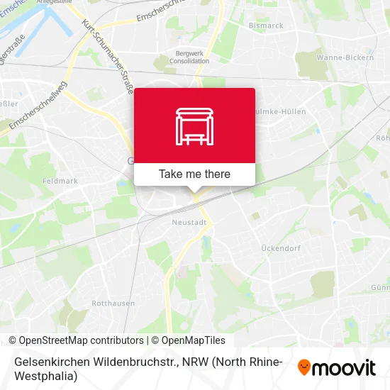 Карта Gelsenkirchen Wildenbruchstr.