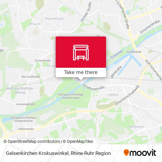 Gelsenkirchen Krokuswinkel map