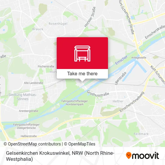 Gelsenkirchen Krokuswinkel map