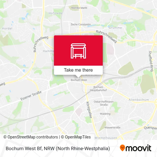 Карта Bochum West Bf