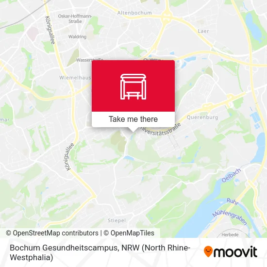 Карта Bochum  Gesundheitscampus