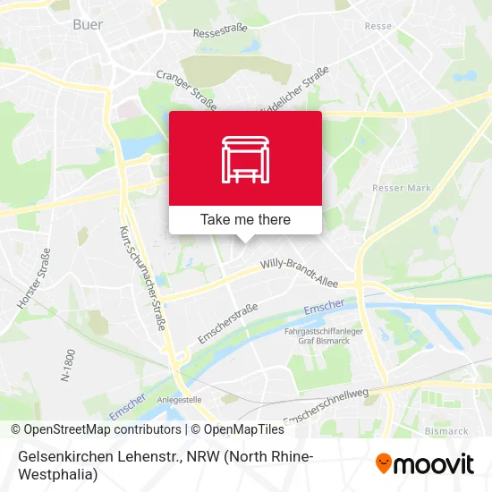 Карта Gelsenkirchen Lehenstr.