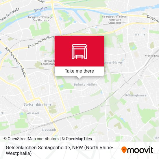 Gelsenkirchen Schlagenheide map