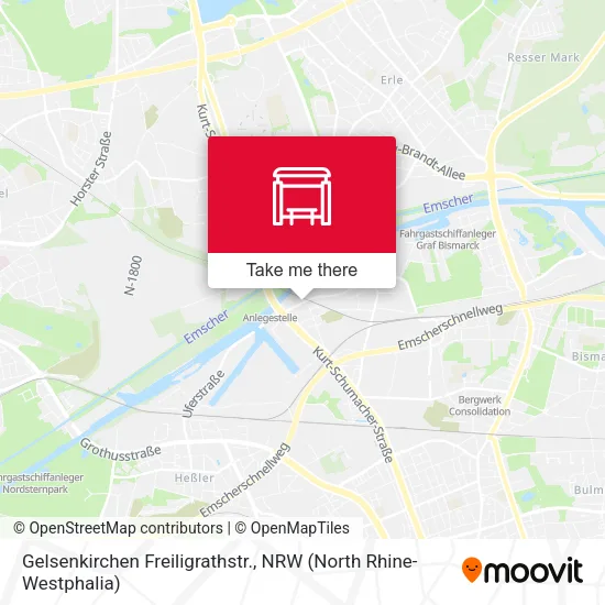 Карта Gelsenkirchen Freiligrathstr.