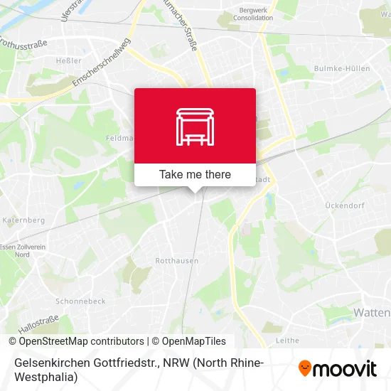 Карта Gelsenkirchen Gottfriedstr.