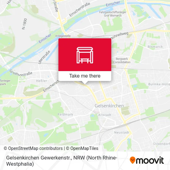 Карта Gelsenkirchen Gewerkenstr.