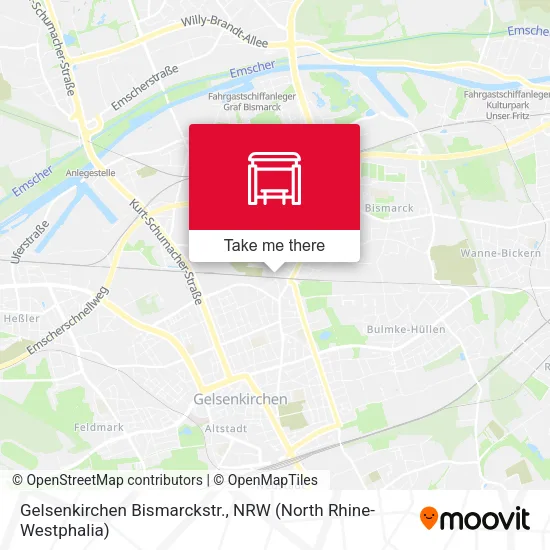 Карта Gelsenkirchen Bismarckstr.