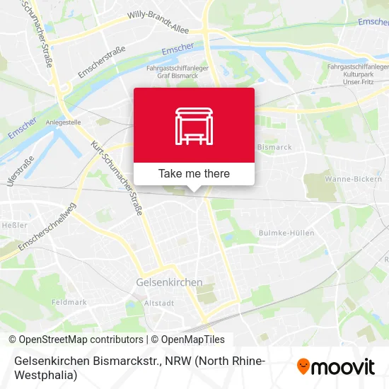 Карта Gelsenkirchen Bismarckstr.