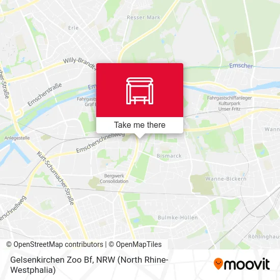 Карта Gelsenkirchen Zoo Bf