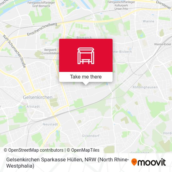 Gelsenkirchen Sparkasse Hüllen map