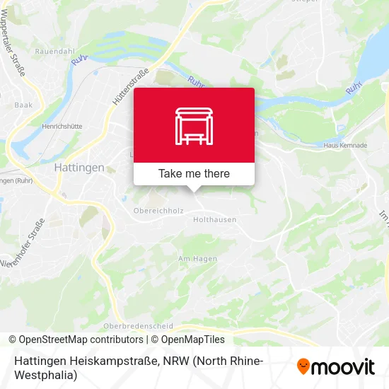 Карта Hattingen Heiskampstraße