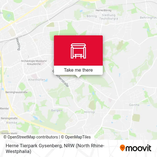 Herne Tierpark Gysenberg map