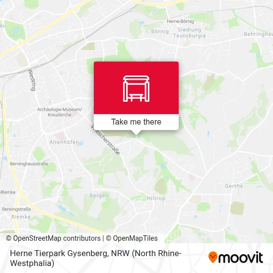 Herne Tierpark Gysenberg map
