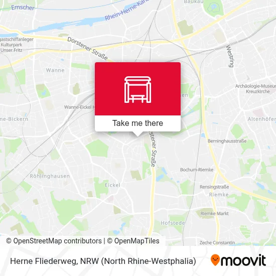 Herne Fliederweg map