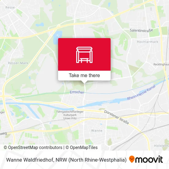 Wanne Waldfriedhof map