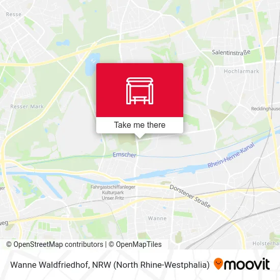 Wanne Waldfriedhof map