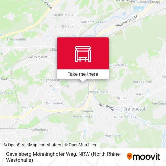 Карта Gevelsberg Mönninghofer Weg