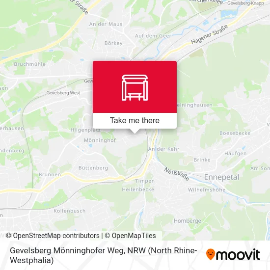 Карта Gevelsberg Mönninghofer Weg