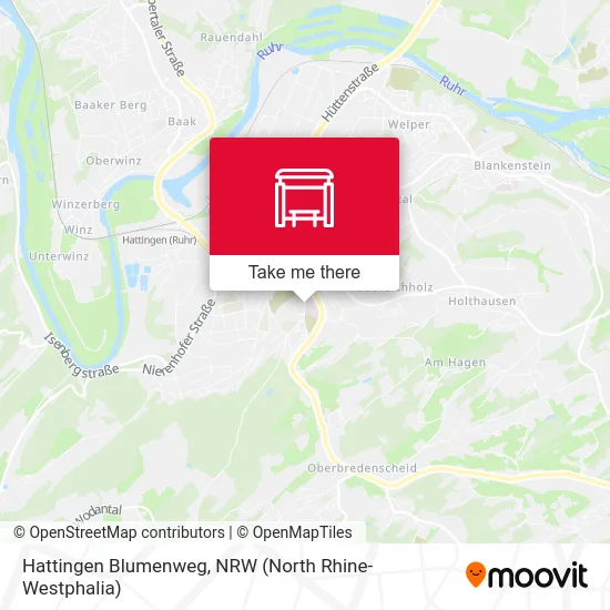 Hattingen Blumenweg map