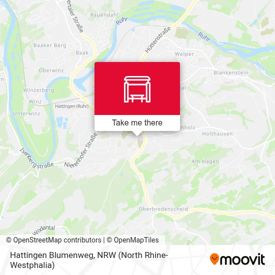 Hattingen Blumenweg map