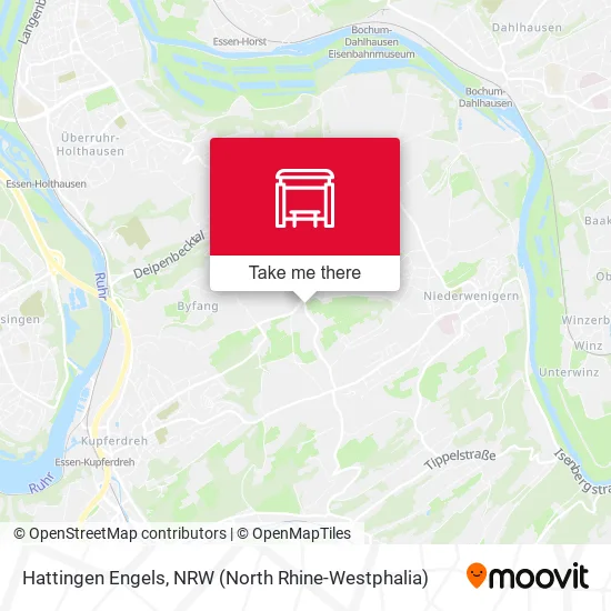Карта Hattingen Engels
