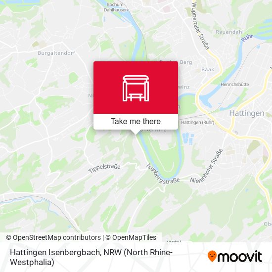 Hattingen Isenbergbach map