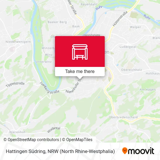 Hattingen Südring map