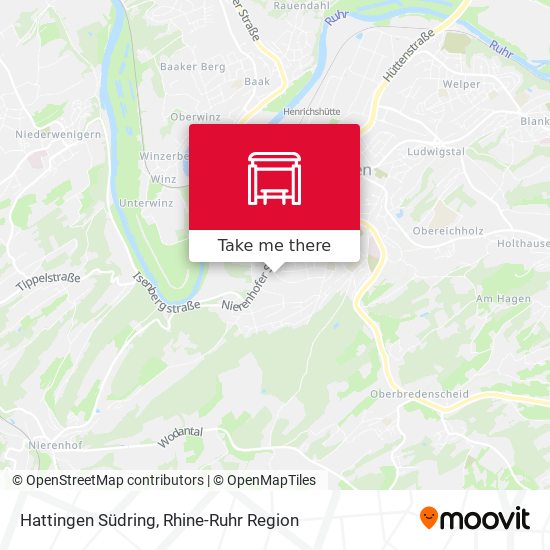 Hattingen Südring map