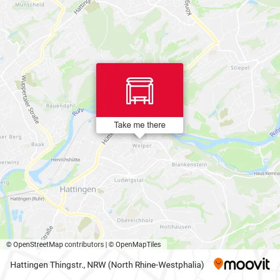 Карта Hattingen Thingstr.