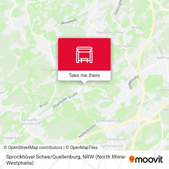Карта Sprockhövel Schee/Quellenburg