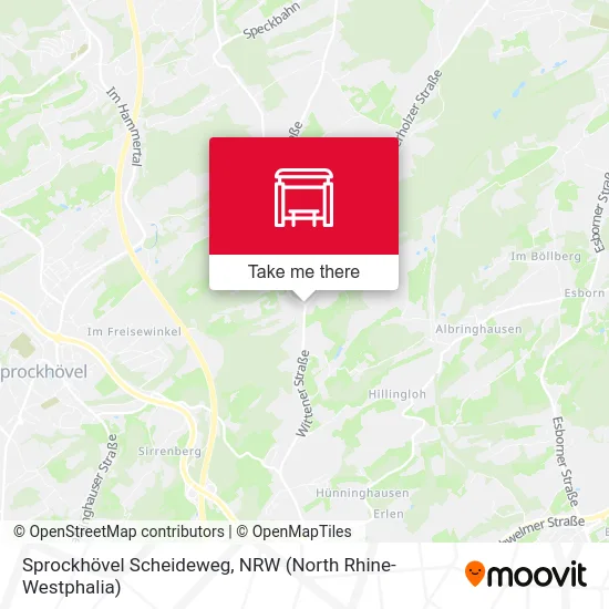 Sprockhövel Scheideweg map