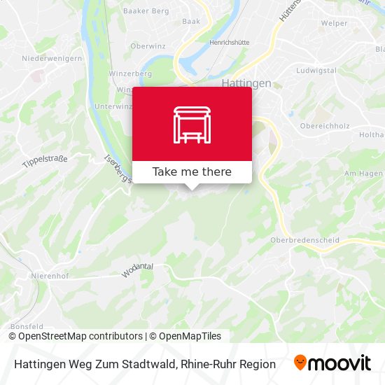 Hattingen Weg Zum Stadtwald map