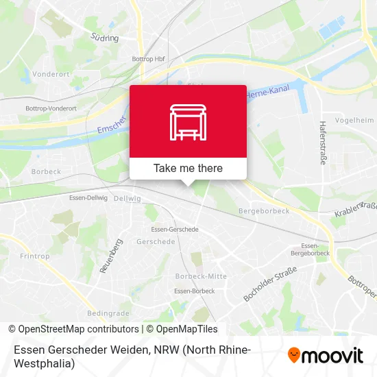 Essen Gerscheder Weiden map