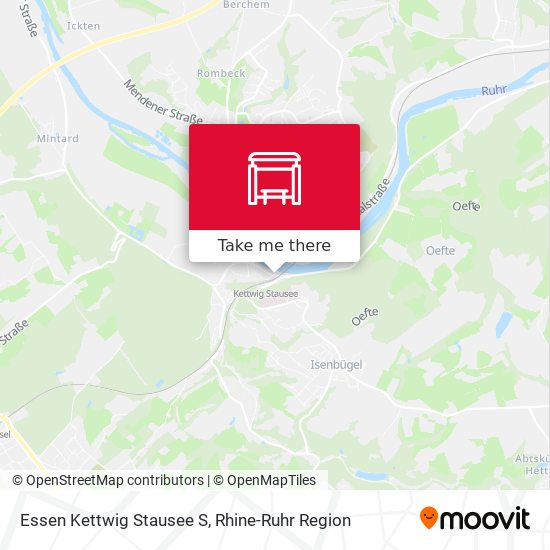 Essen Kettwig Stausee S map