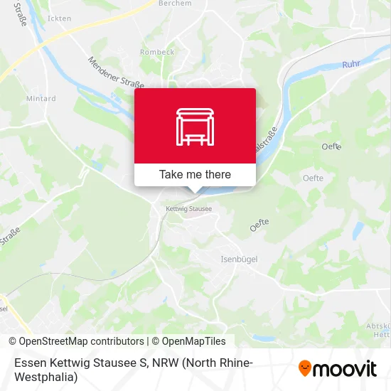 Essen Kettwig Stausee S map