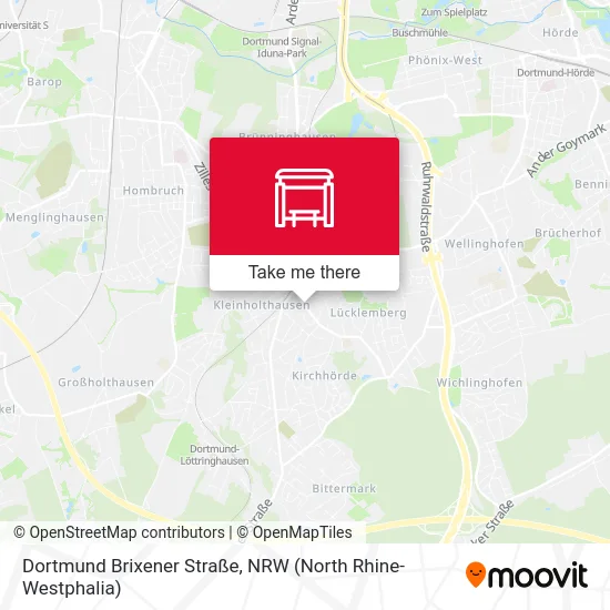 Dortmund Brixener Straße map