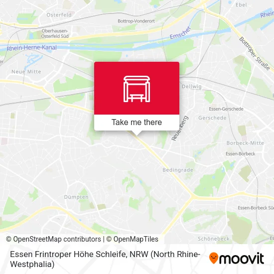 Карта Essen Frintroper Höhe Schleife